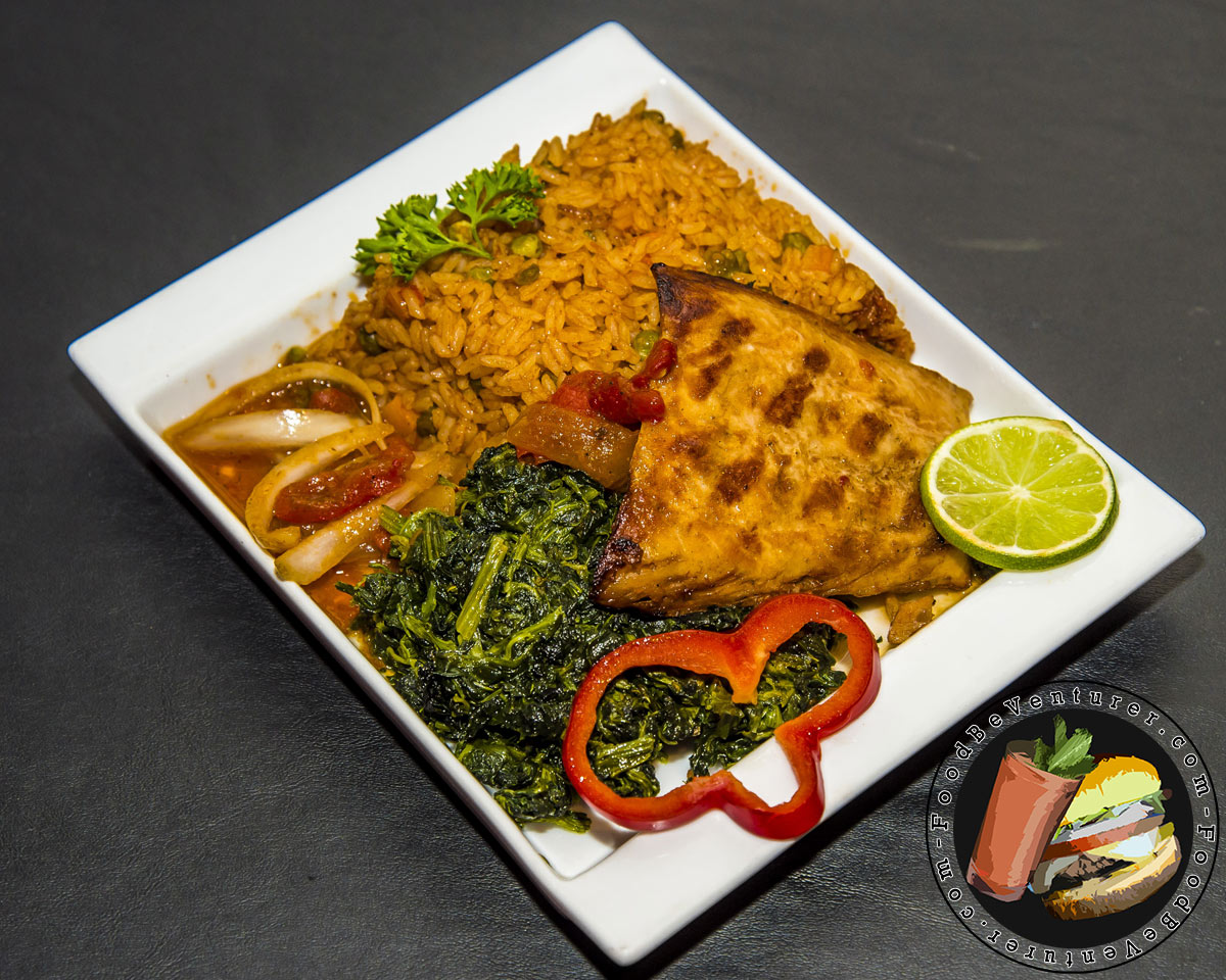 Afrik  Grilled Salmon Jellof Rice