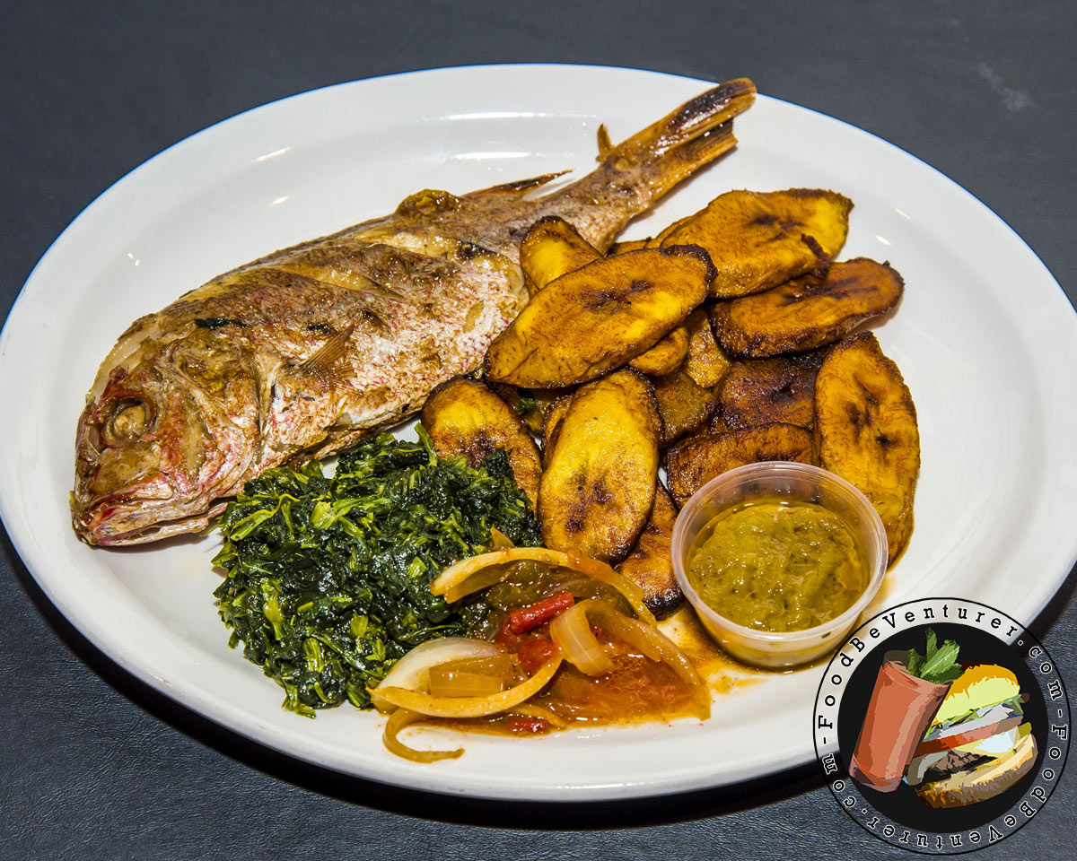 Afrik  Red Snapper Plantain Spinach