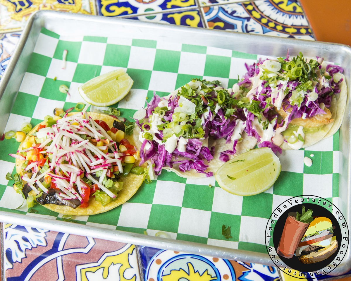 Bandit Taco Washington DC Baha Fish Shrimp Mushroom Tacos