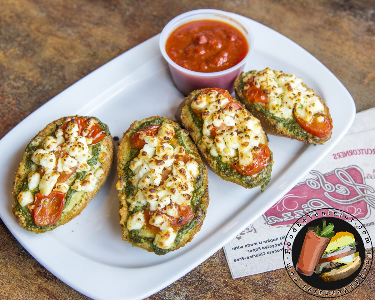 4 bruschetta bread slices