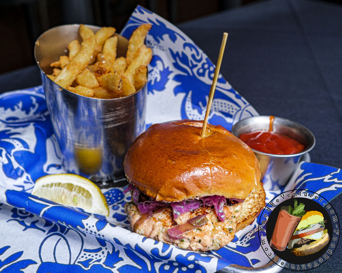 Proper21 DC Ginger Spiced Salmon Burger