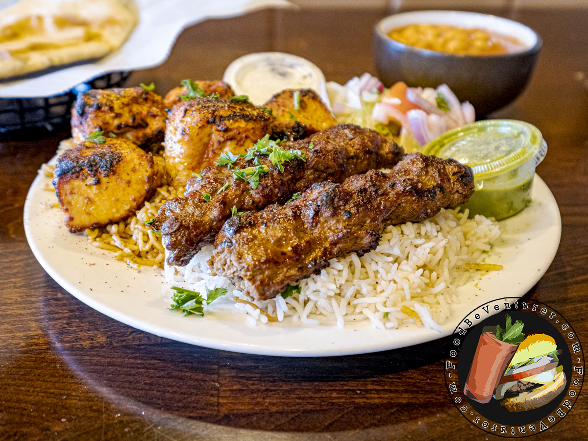 Yummy Kabob And Cafe Annandale VA Ground Beef Chicken Kabob Combo